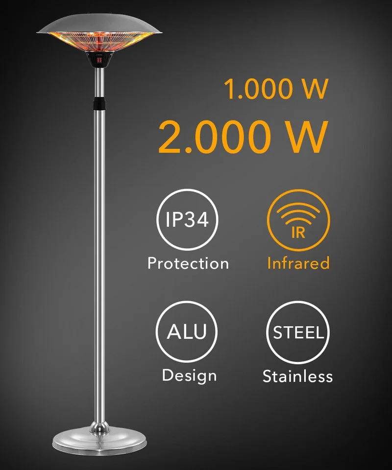 TROTEC Електрична инфрацрвена греалка за двор/градина IRS 2020 - 2кW - Image 2